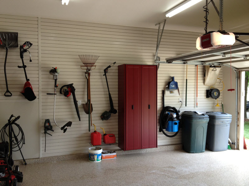 Franklin KY - Slatwall and a Garage Storage Cabinet